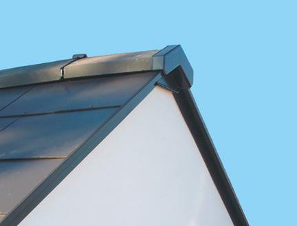 SDV-301 Slate Dry Verge End Cap Angled - Dry Verge And Roofline Direct