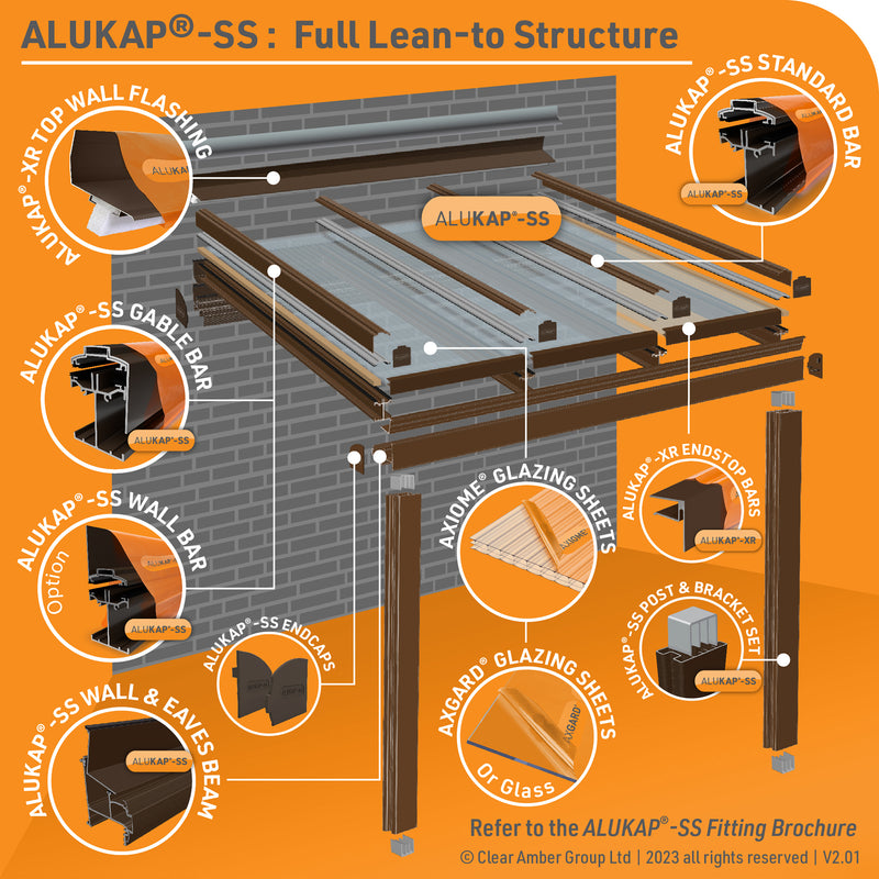CLEAR AMBER | Alukap-SS Low Profile Cap | 2-6m