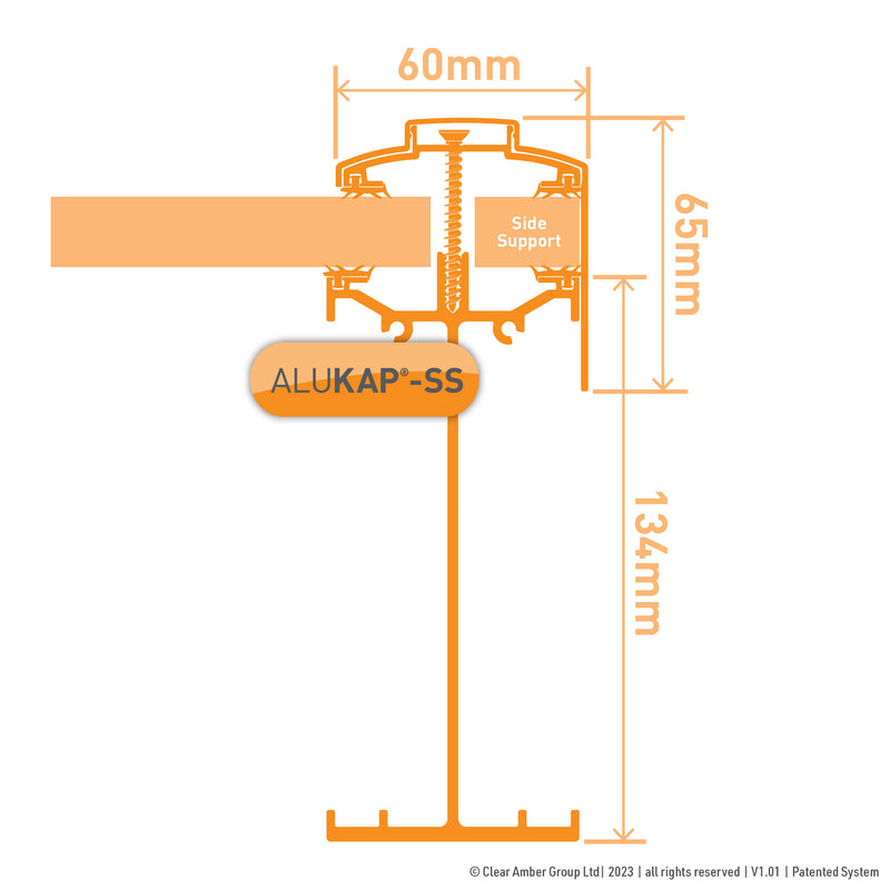 CLEAR AMBER |Alukap-SS High Span Gable Bar (2-6m)