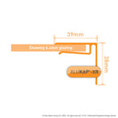 CLEAR AMBER | Alukap-XR End Stop Bar | 6.4mm
