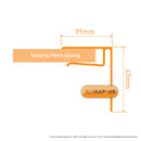 CLEAR AMBER | Alukap-XR End Stop Bar | 10mm