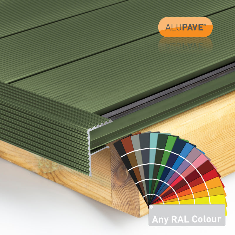 CLEAR AMBER | Alupave Decking & Flat Roof Board Endstop Bar
