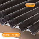 CLEAR AMBER | Corramet Corrugated Roof Sheet (Black)