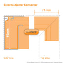 CLEAR AMBER | Alupave Gutter Connector
